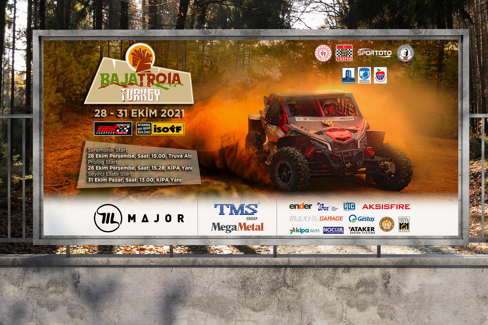 İsoff Baja Troia 2021 Rally Raid Off-Road Yarışı Organizasyon Tasarımları