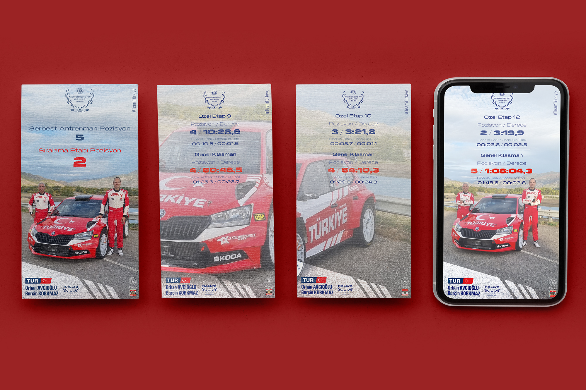Orhan Avcıoğlu Team Türkiye FIA Motorsport Games 2022 Toksport WRT Social Media Instagram Post and Story Design