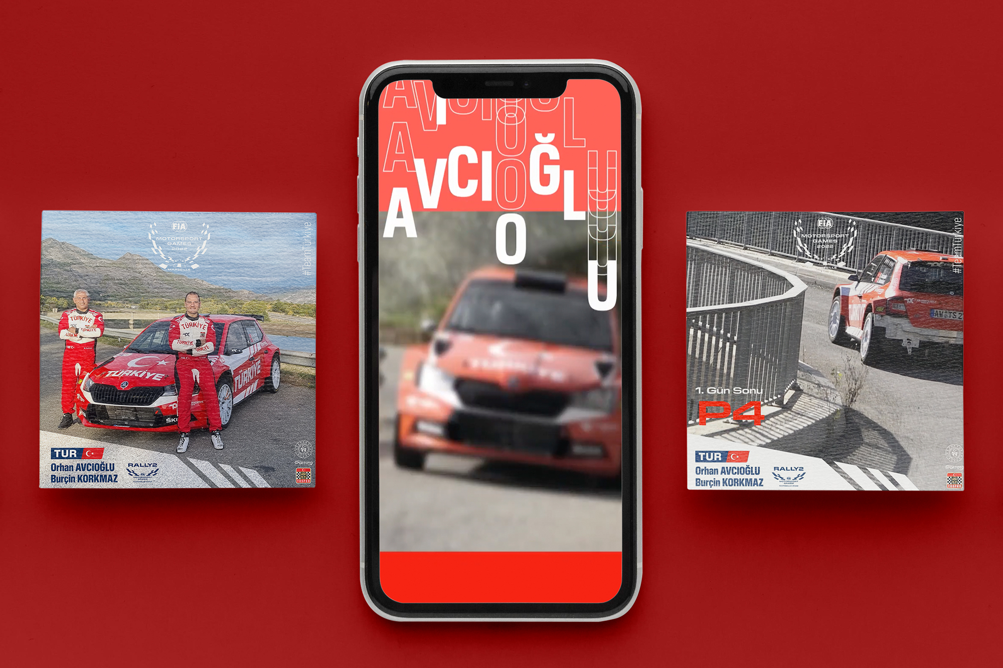 Orhan Avcıoğlu Team Türkiye Fia Motorporları Oyunları 2022 Toksport WRT Sosyal Medya Instagram Gönderi ve Hikaye Tasarımları