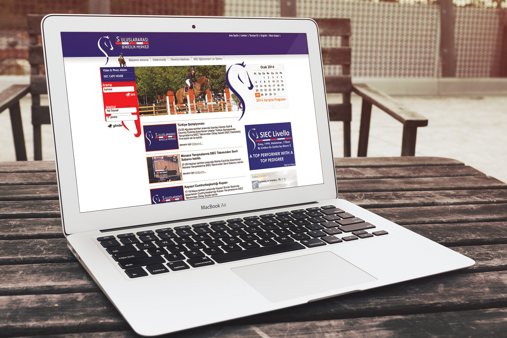 S Uluslararası Binicilik Merkezi Kurumsal Kimlik Stand Websitesi